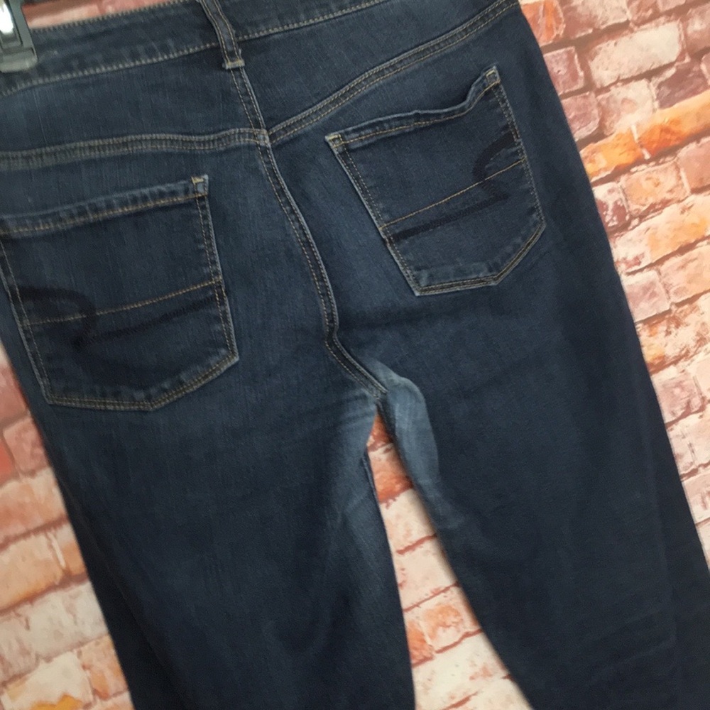American Eagle High-Rise Skinny Dark Wash Jeans - Picture 4 of 7